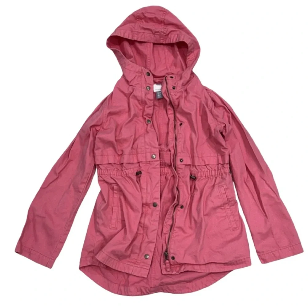 Old Navy Girls XL Pink Utility Jacket with Hood 🩷